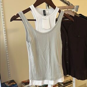 Women's Gray Ribbed Tank Top